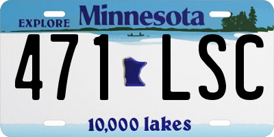 MN license plate 471LSC