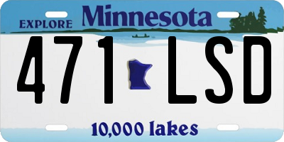 MN license plate 471LSD