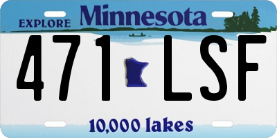 MN license plate 471LSF