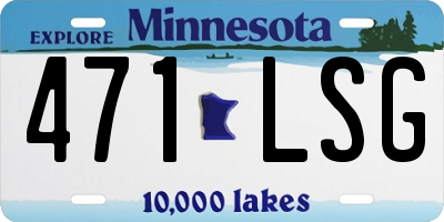 MN license plate 471LSG