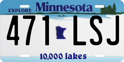MN license plate 471LSJ
