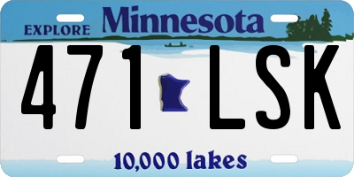 MN license plate 471LSK