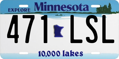 MN license plate 471LSL