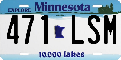 MN license plate 471LSM
