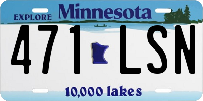 MN license plate 471LSN