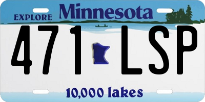 MN license plate 471LSP