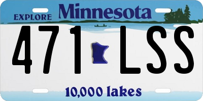 MN license plate 471LSS