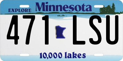 MN license plate 471LSU