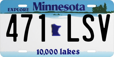 MN license plate 471LSV