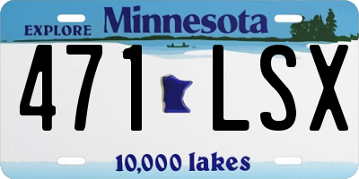 MN license plate 471LSX