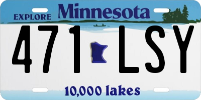 MN license plate 471LSY