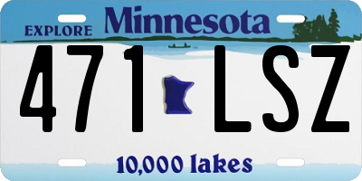 MN license plate 471LSZ