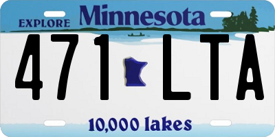 MN license plate 471LTA