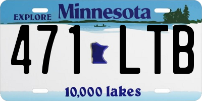 MN license plate 471LTB