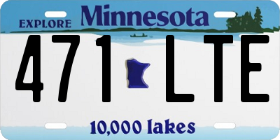 MN license plate 471LTE