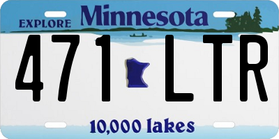 MN license plate 471LTR