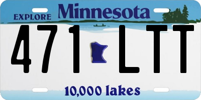 MN license plate 471LTT