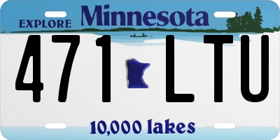 MN license plate 471LTU