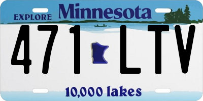 MN license plate 471LTV
