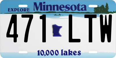MN license plate 471LTW