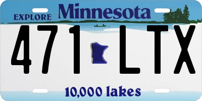 MN license plate 471LTX