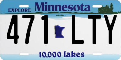 MN license plate 471LTY