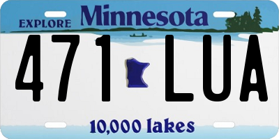 MN license plate 471LUA
