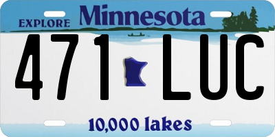 MN license plate 471LUC
