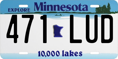 MN license plate 471LUD
