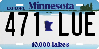 MN license plate 471LUE