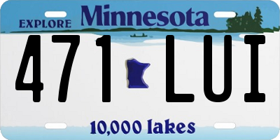 MN license plate 471LUI