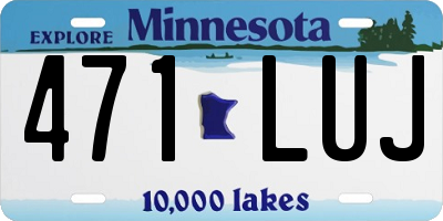 MN license plate 471LUJ
