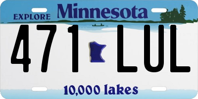 MN license plate 471LUL