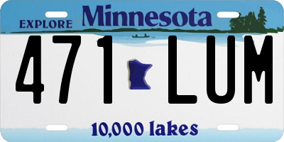 MN license plate 471LUM