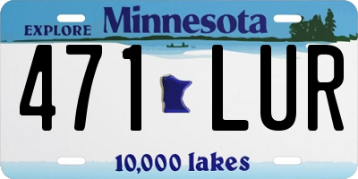 MN license plate 471LUR
