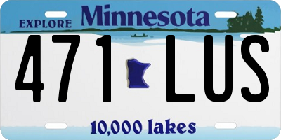 MN license plate 471LUS