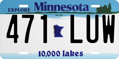 MN license plate 471LUW