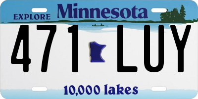 MN license plate 471LUY