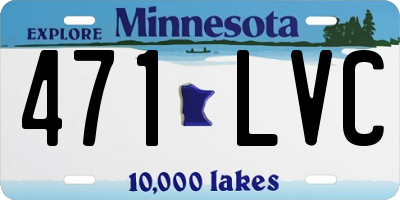 MN license plate 471LVC