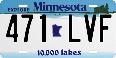 MN license plate 471LVF