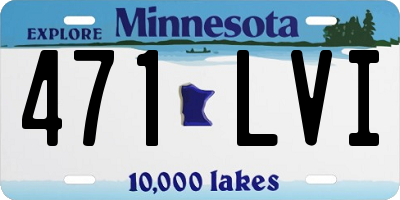 MN license plate 471LVI