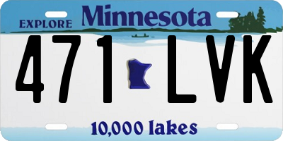 MN license plate 471LVK