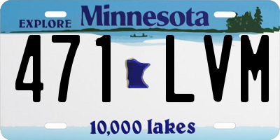 MN license plate 471LVM