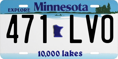 MN license plate 471LVO