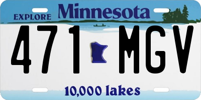 MN license plate 471MGV
