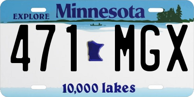 MN license plate 471MGX
