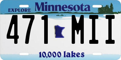 MN license plate 471MII