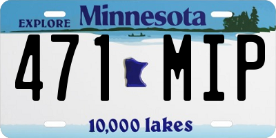MN license plate 471MIP