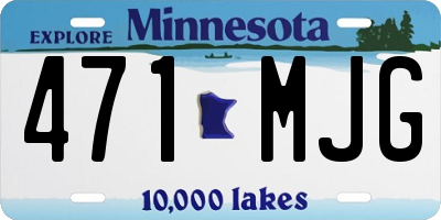 MN license plate 471MJG