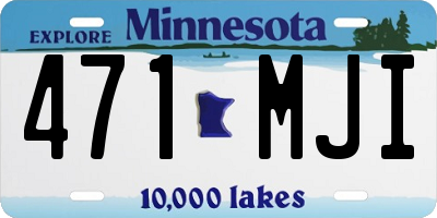 MN license plate 471MJI
